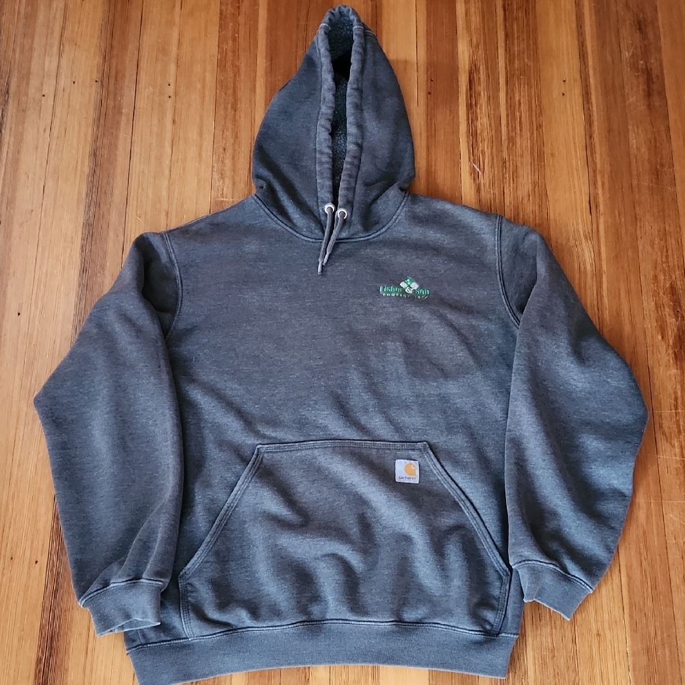 Carhartt Charcoal Hoodie with Logo